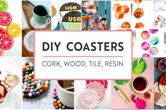 DIY Coasters- Cork Coasters, Wood Coasters, Tile Coasters, Resin Coasters