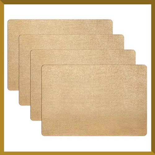 Gold Vinyl Placemats, placemat size